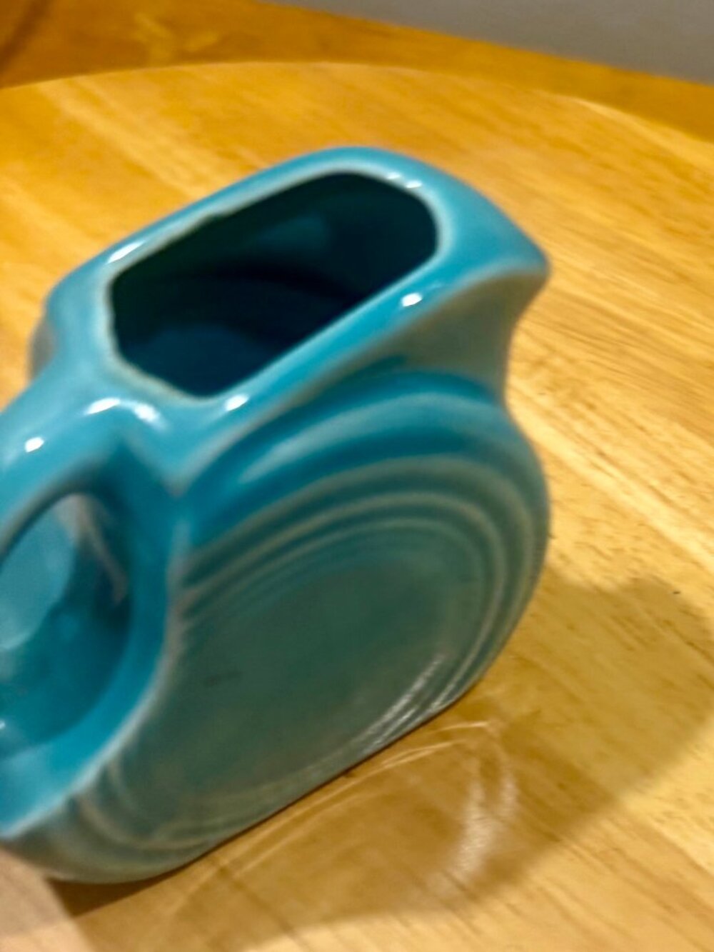 Fiesta Turquoise Mini Disk Pitcher HLC USA Vintage